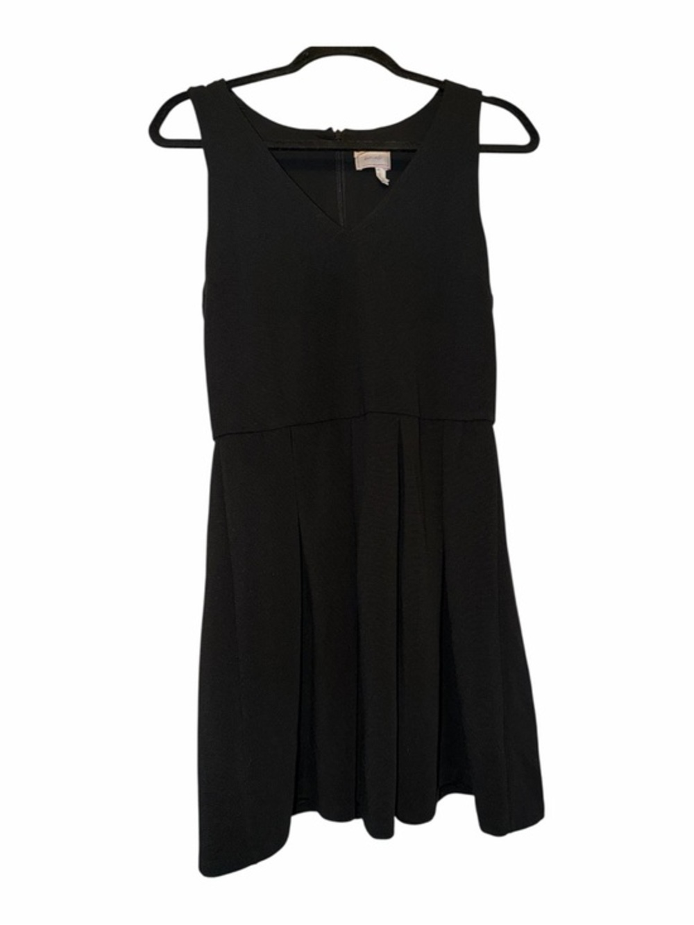 Love…ady Black Ribbed Knit V-Neck Dress